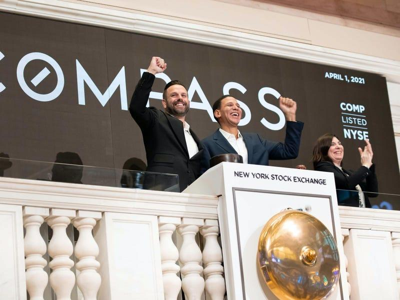 Compass executives ringing the bell at the New York Stock Exchange